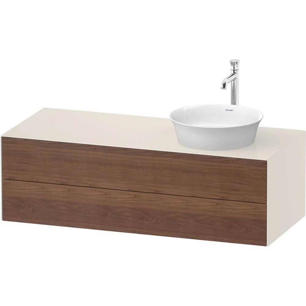 White Tulip Wall-Mounted Vanity Unit American Walnut