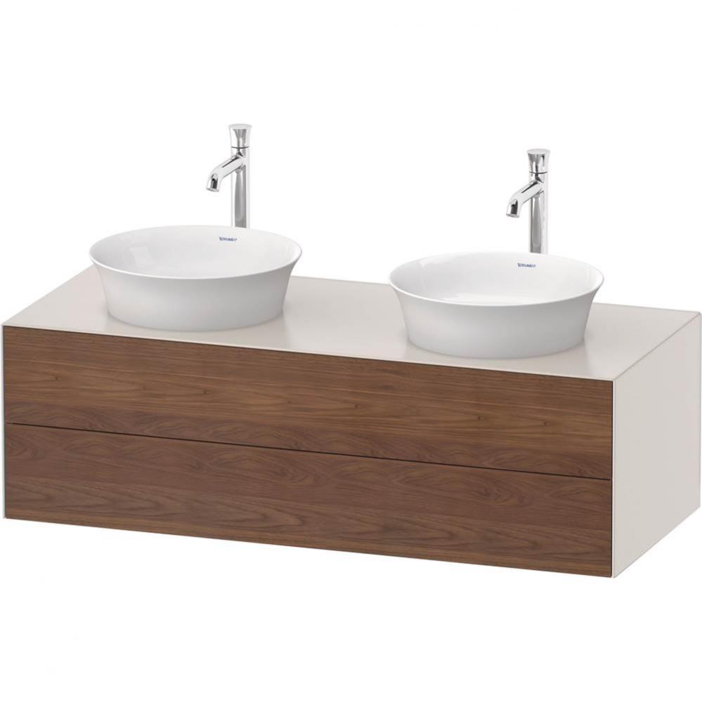 White Tulip Wall-Mounted Vanity Unit American Walnut