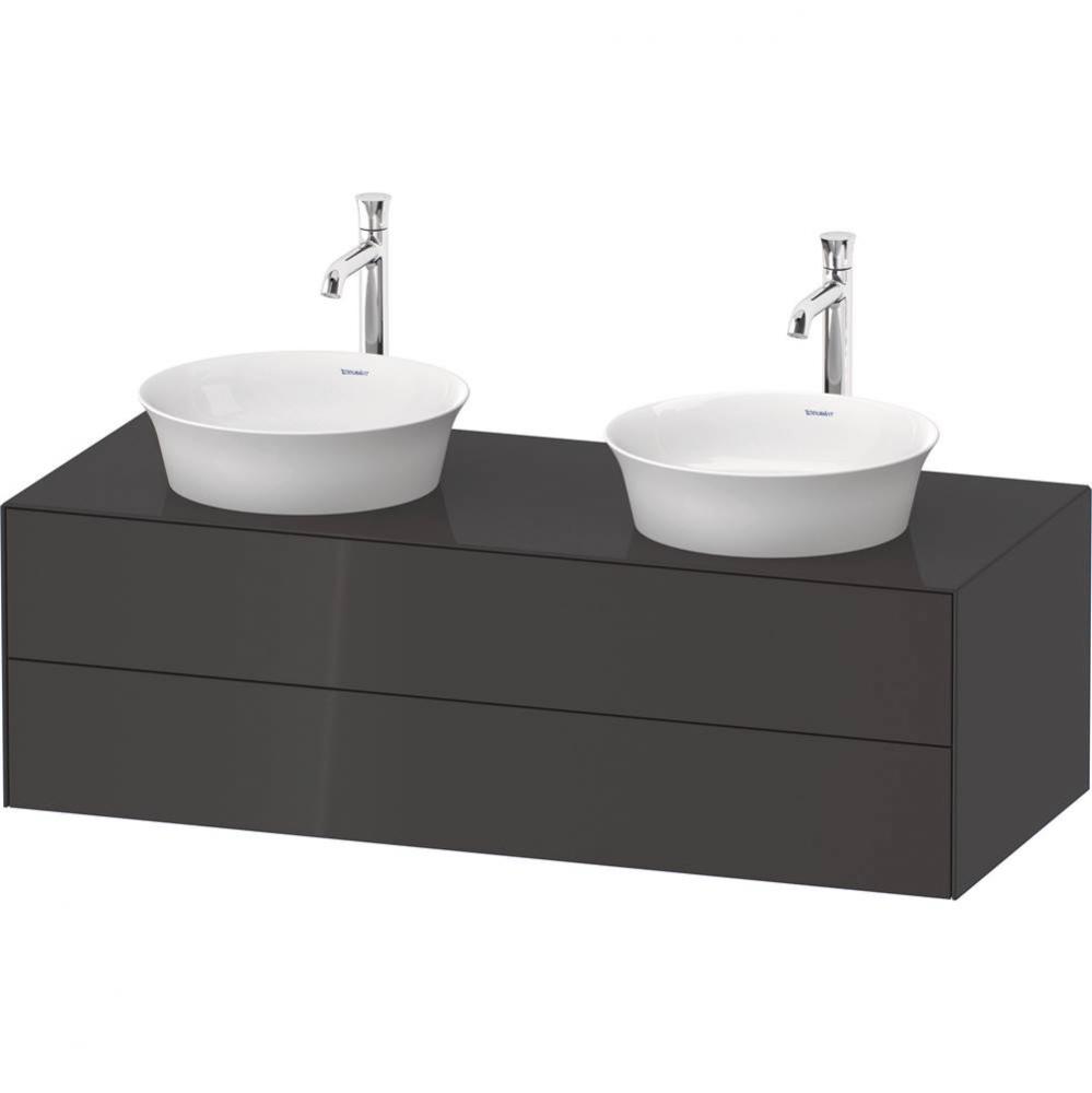 White Tulip Wall-Mounted Vanity Unit Graphite