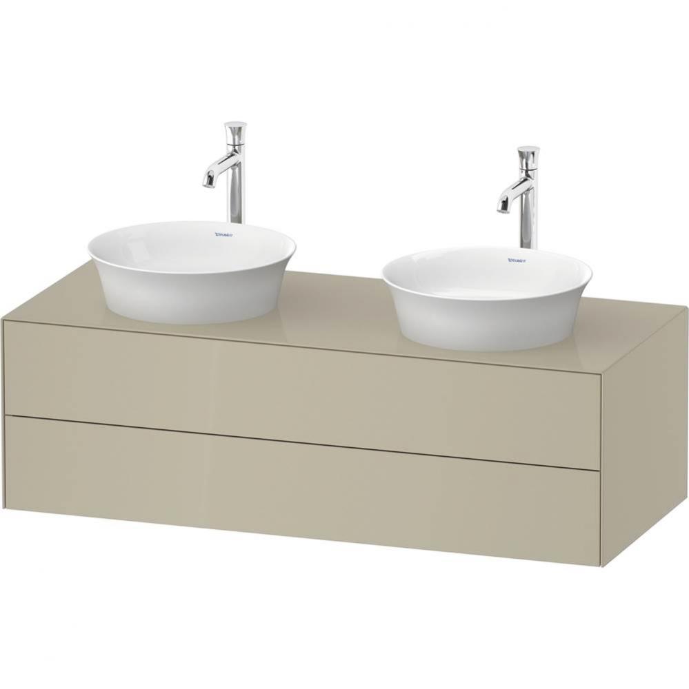 White Tulip Wall-Mounted Vanity Unit Taupe