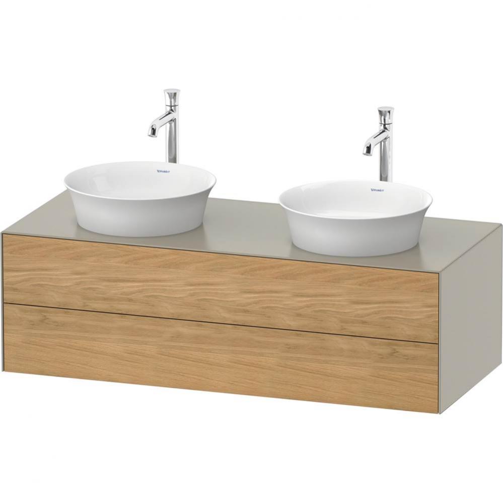 White Tulip Wall-Mounted Vanity Unit Natural Oak