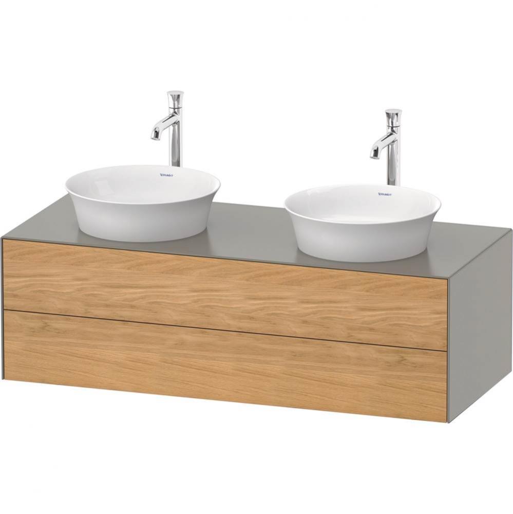 White Tulip Wall-Mounted Vanity Unit Natural Oak