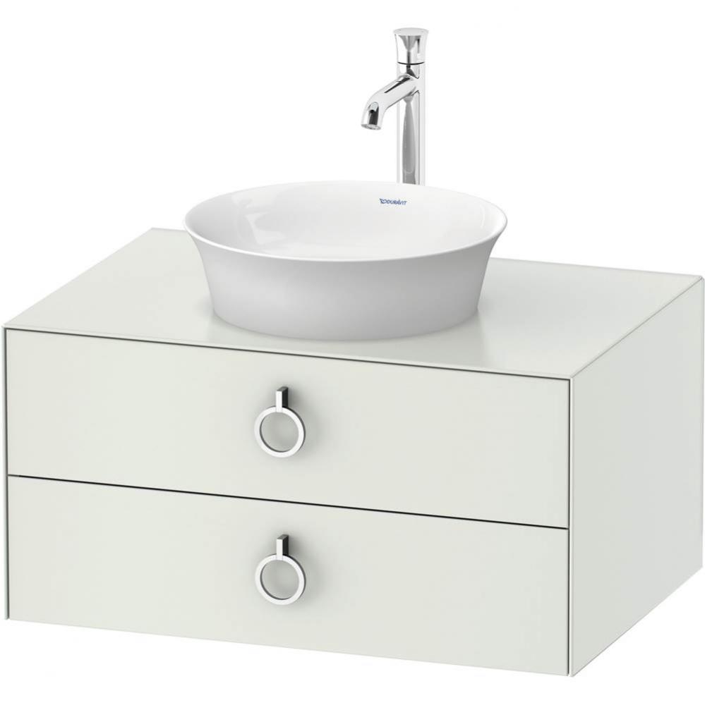 White Tulip Wall-Mounted Vanity Unit White Satin Matte