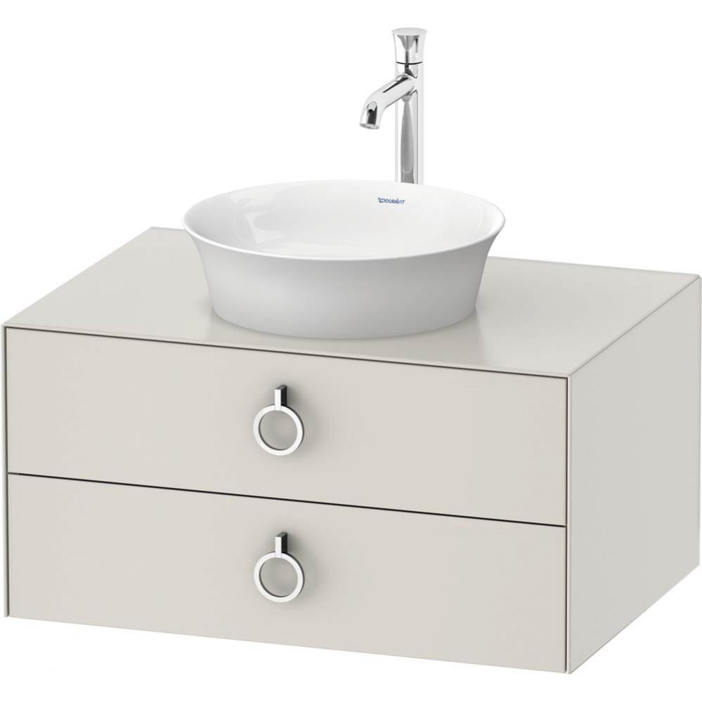 White Tulip Wall-Mounted Vanity Unit Nordic White Satin Matte