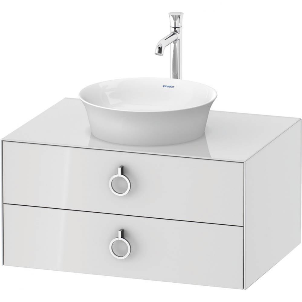 White Tulip Wall-Mounted Vanity Unit White High Gloss