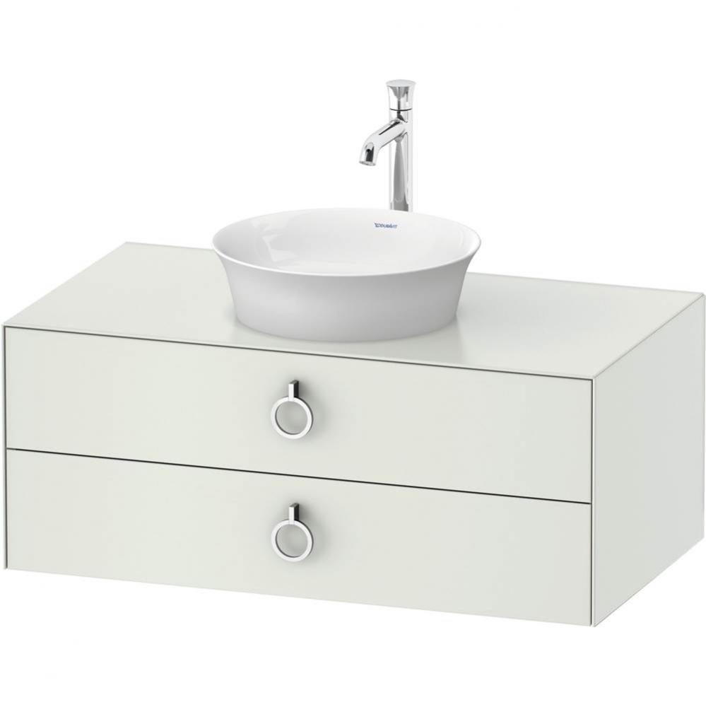 White Tulip Wall-Mounted Vanity Unit White Satin Matte