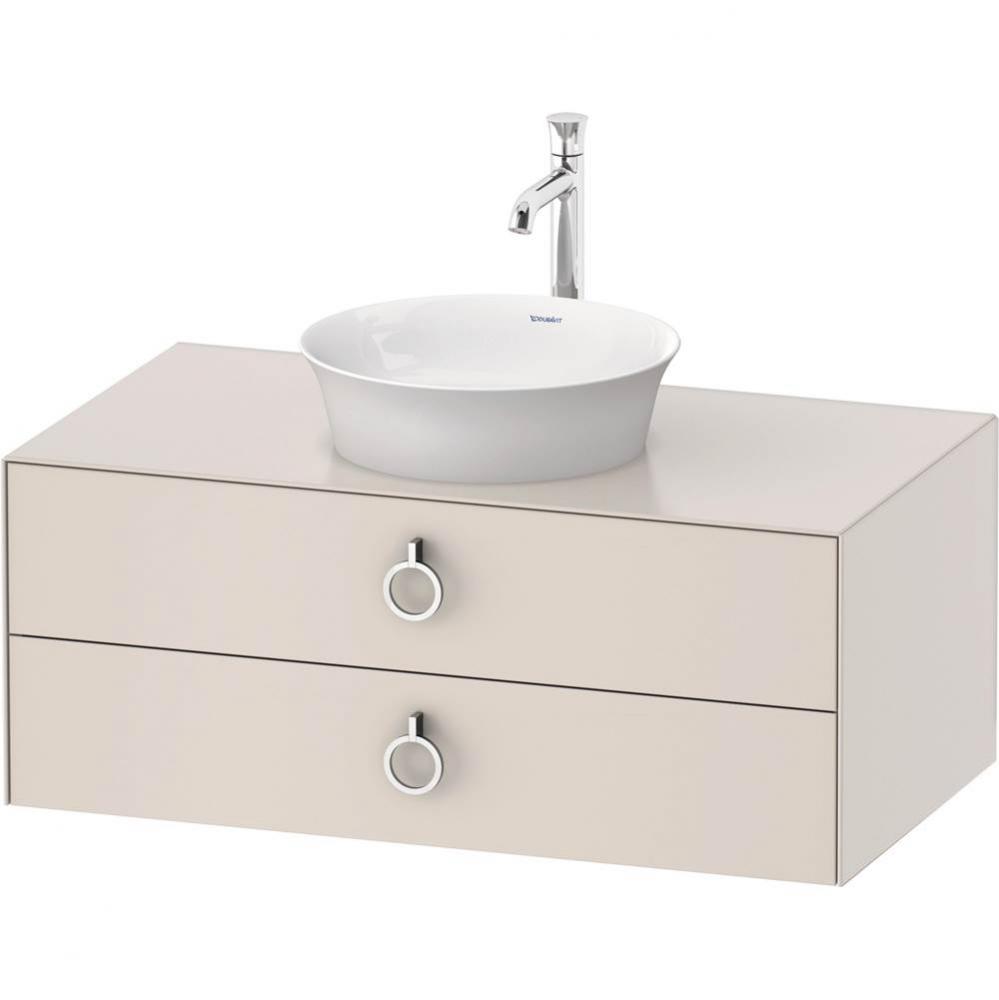 White Tulip Wall-Mounted Vanity Unit Nordic White Satin Matte