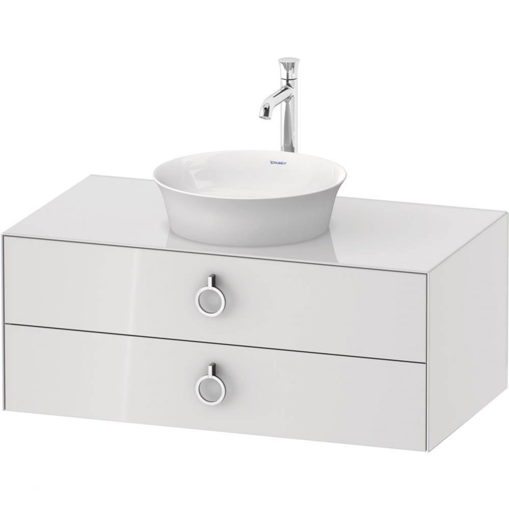 White Tulip Wall-Mounted Vanity Unit White High Gloss