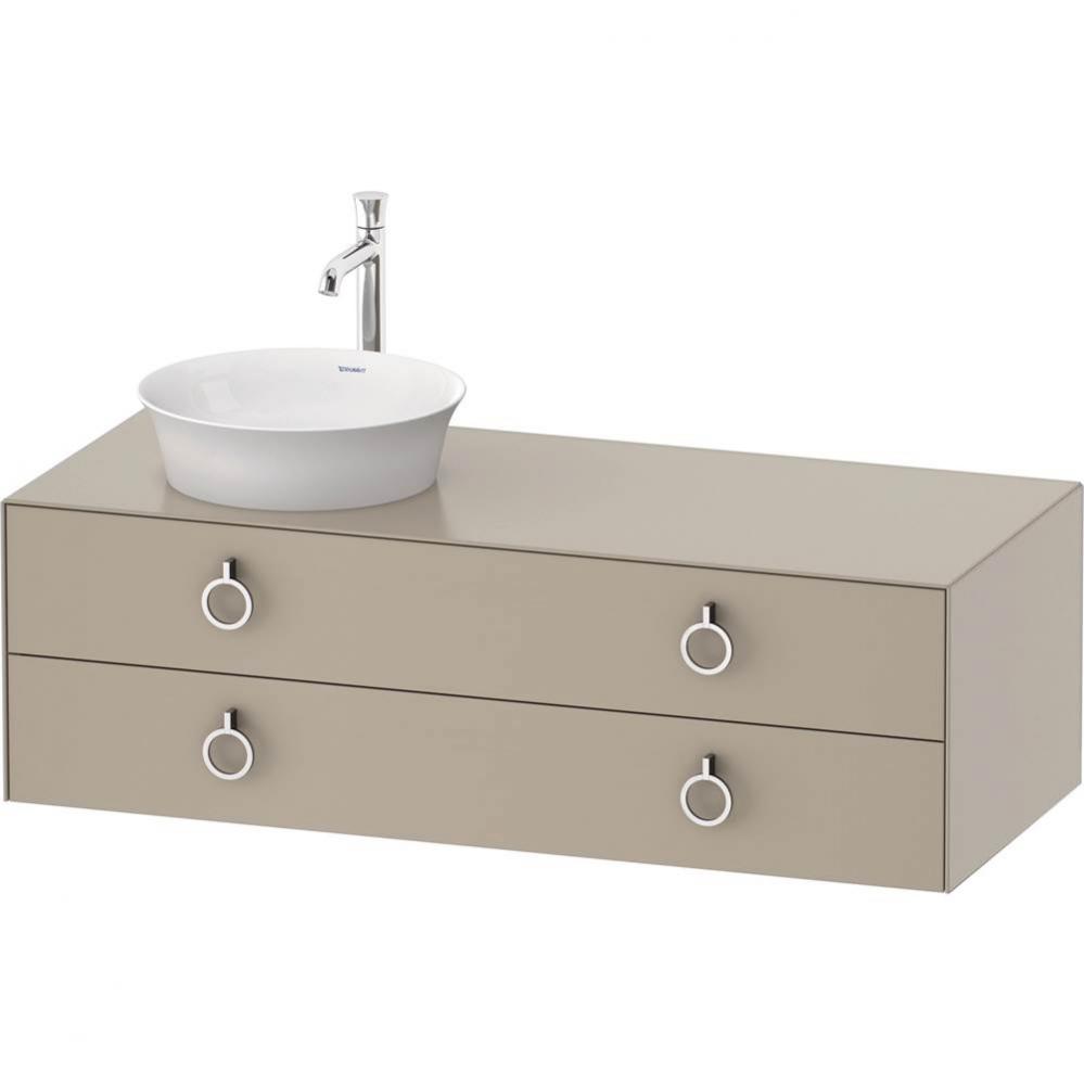 White Tulip Wall-Mounted Vanity Unit Taupe