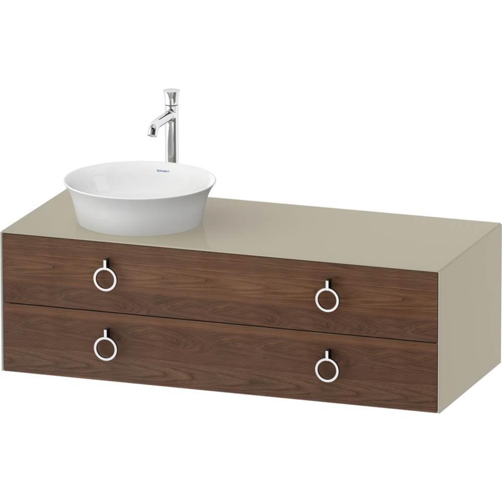 White Tulip Wall-Mounted Vanity Unit American Walnut