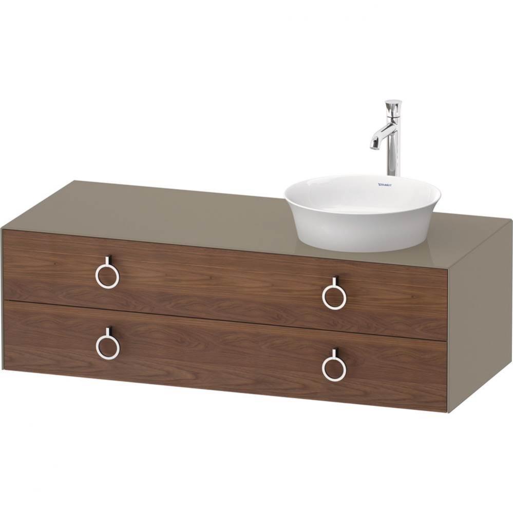 White Tulip Wall-Mounted Vanity Unit American Walnut