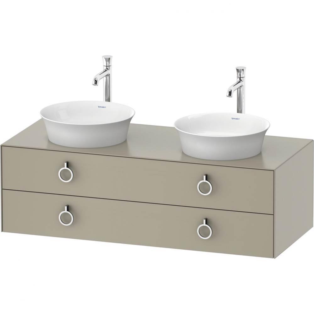 White Tulip Wall-Mounted Vanity Unit Taupe