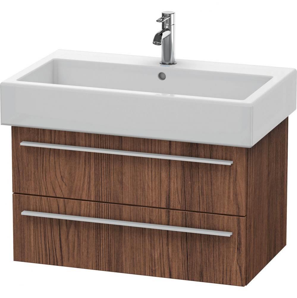 Duravit X-Large Wall-Mount Vanity Unit Walnut Dark