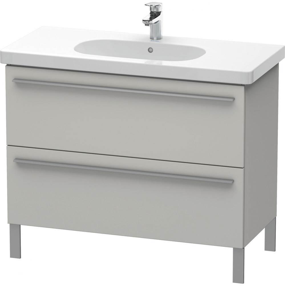 Duravit X-Large Two Drawer Floorstanding Vanity Unit Concrete Gray