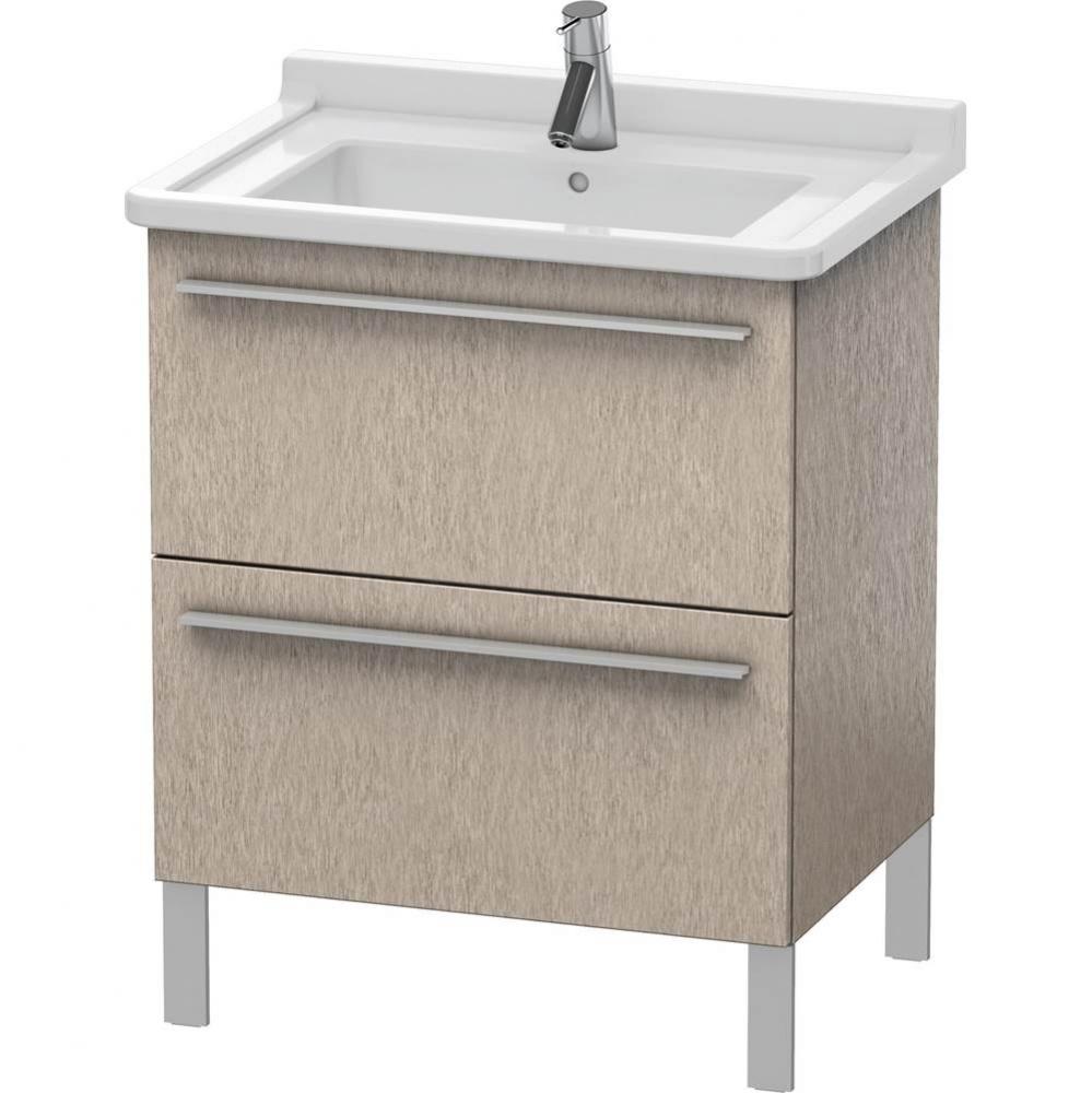 Duravit X-Large Two Drawer Floorstanding Vanity Unit Cashmere Oak