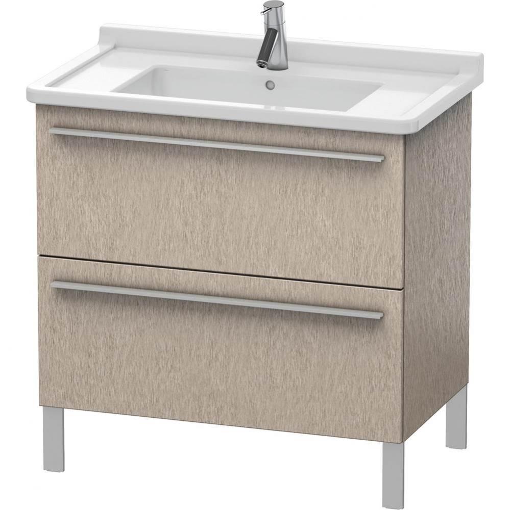 Duravit X-Large Two Drawer Floorstanding Vanity Unit Cashmere Oak