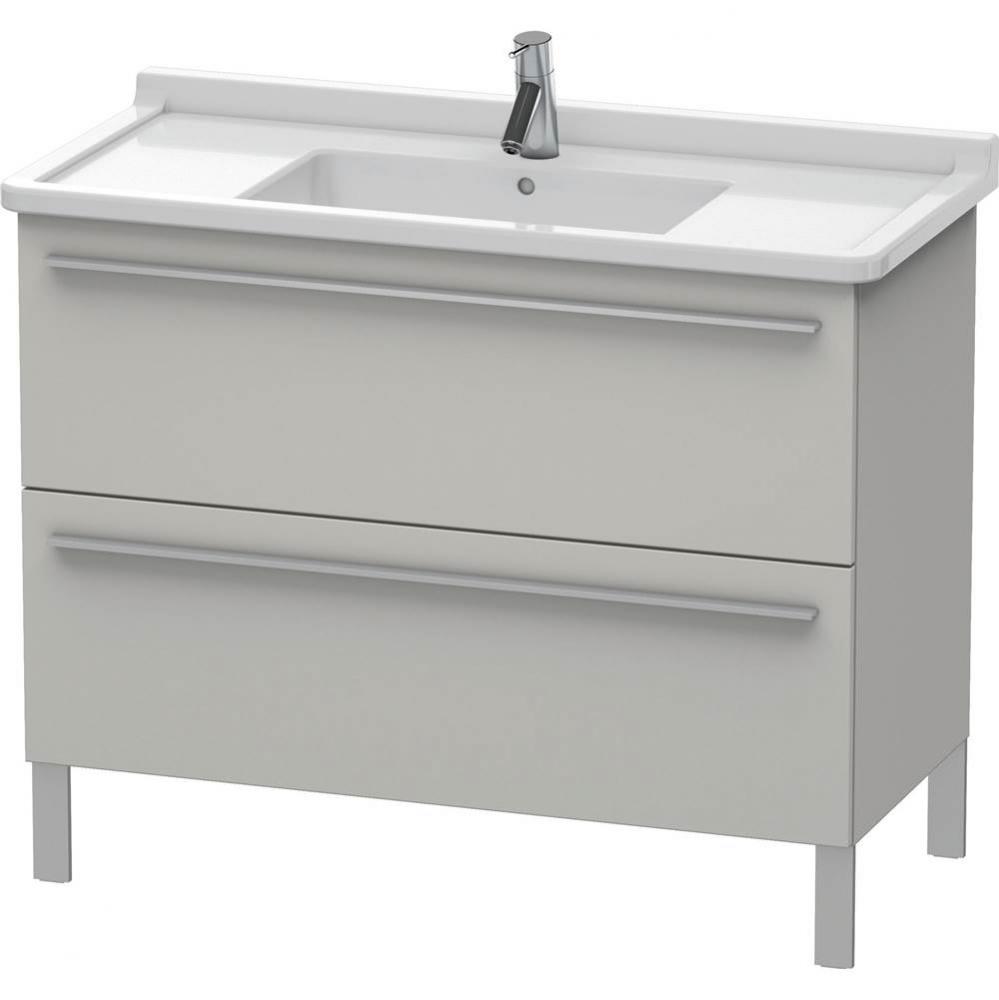 Duravit X-Large Two Drawer Floorstanding Vanity Unit Concrete Gray