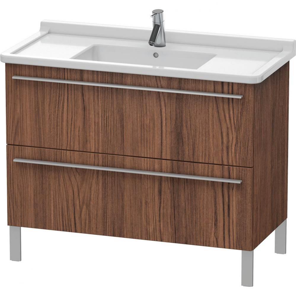 Duravit X-Large Two Drawer Floorstanding Vanity Unit Walnut Dark