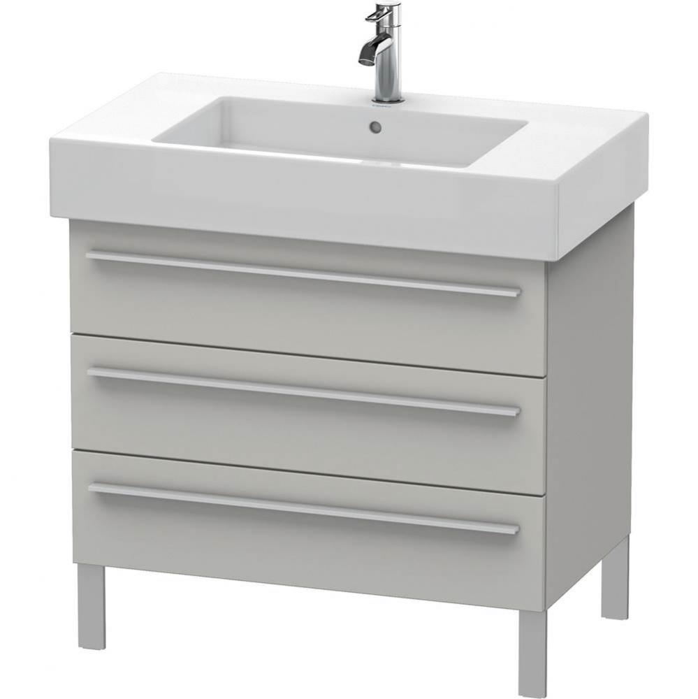 Duravit X-Large Three Drawer Floorstanding Vanity Unit Concrete Gray