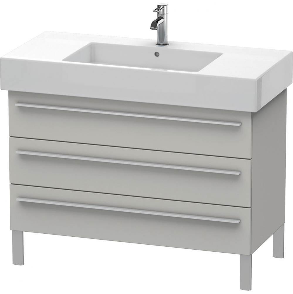 Duravit X-Large Three Drawer Floorstanding Vanity Unit Concrete Gray