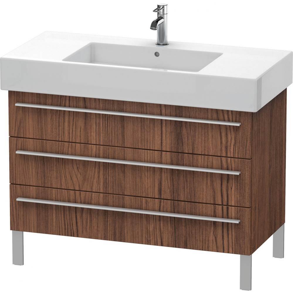 Duravit X-Large Three Drawer Floorstanding Vanity Unit Walnut Dark