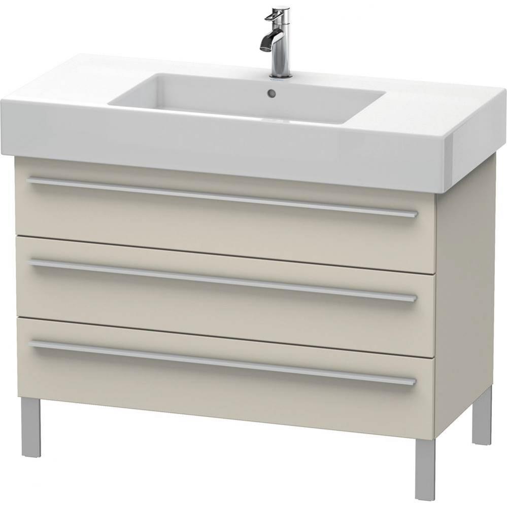 Duravit X-Large Three Drawer Floorstanding Vanity Unit Taupe