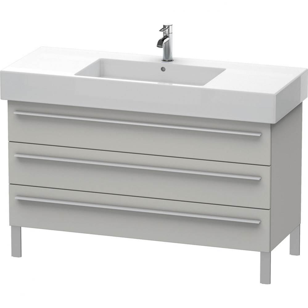 Duravit X-Large Three Drawer Floorstanding Vanity Unit Concrete Gray