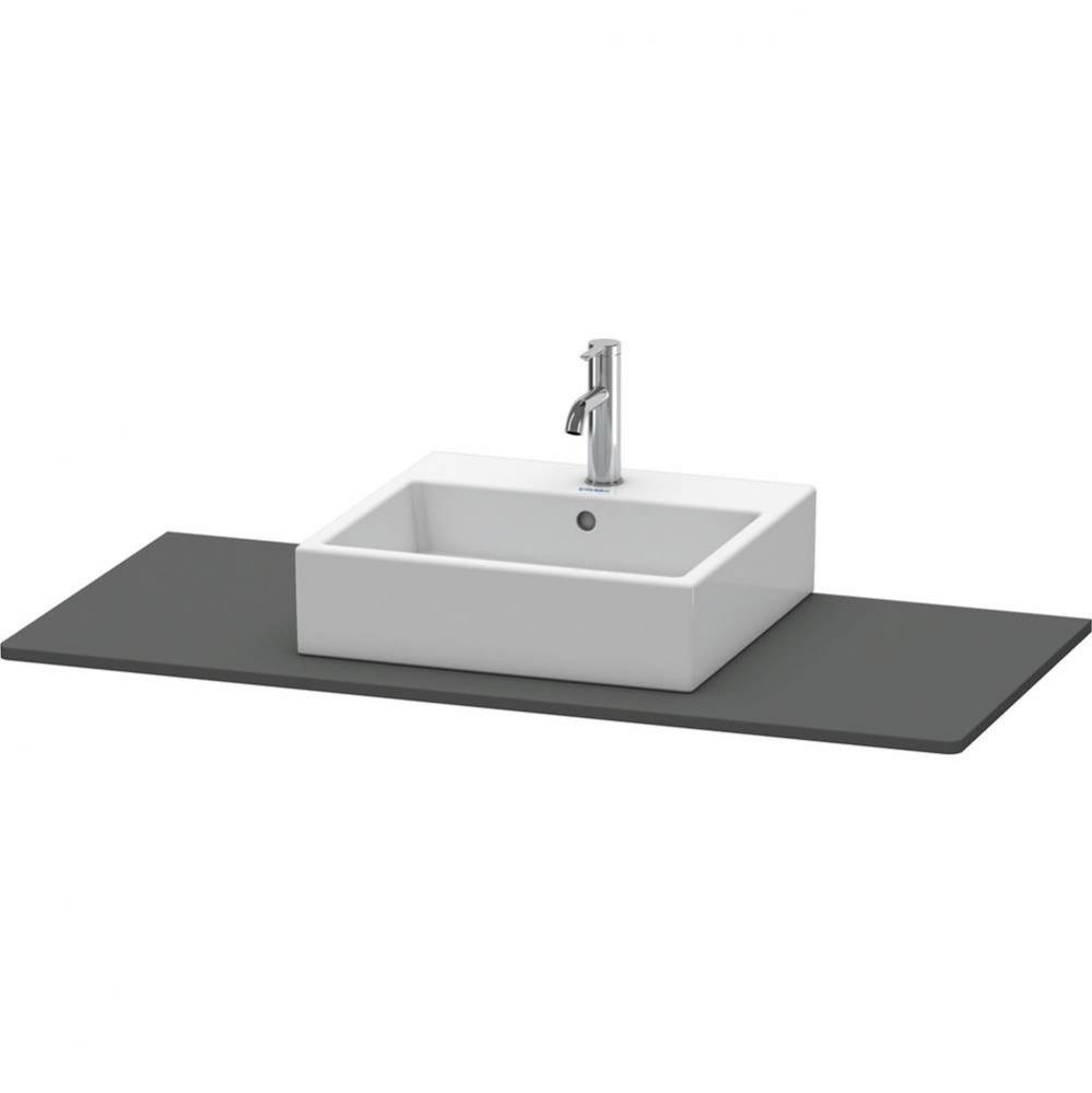 Duravit XSquare Console with One Sink Cut-Out Basalt