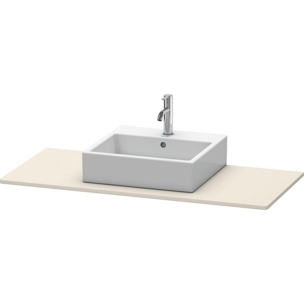 Duravit XSquare Console with One Sink Cut-Out Taupe