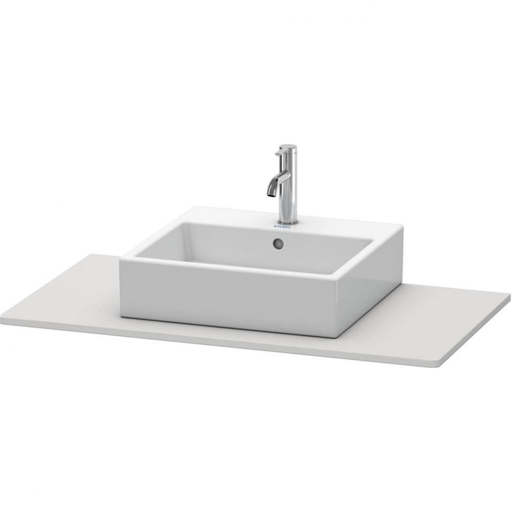 Duravit XSquare Console with One Sink Cut-Out Nordic White