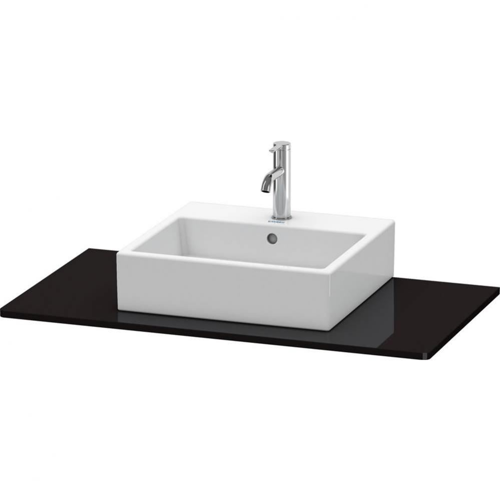 Duravit XSquare Console with One Sink Cut-Out Black