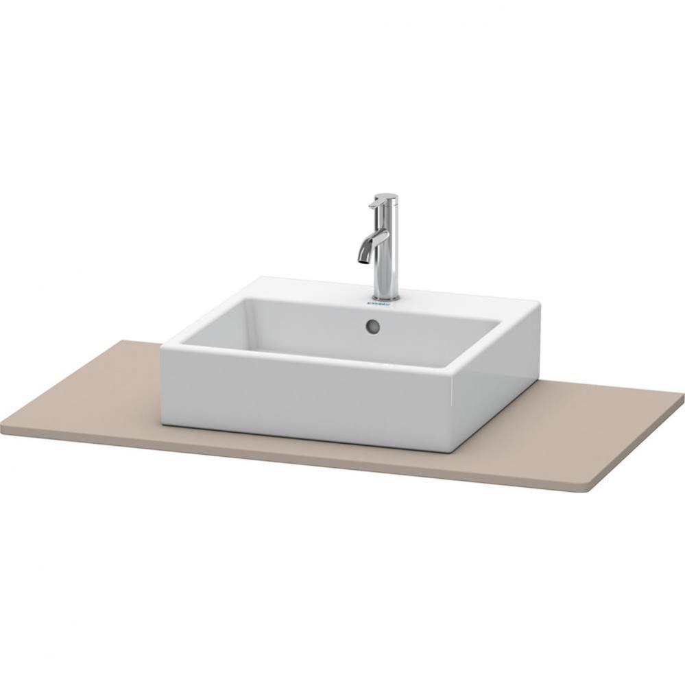 Duravit XSquare Console with One Sink Cut-Out Basalt