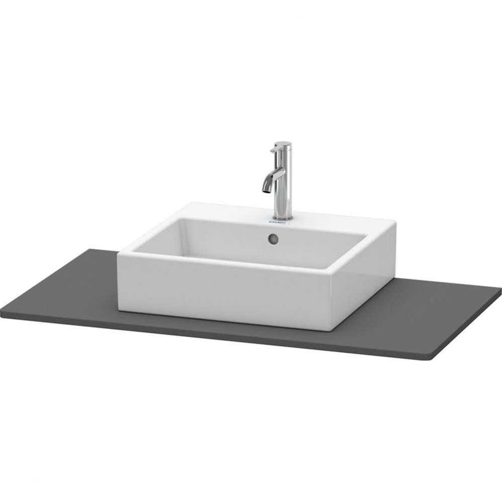 Duravit XSquare Console with One Sink Cut-Out Graphite