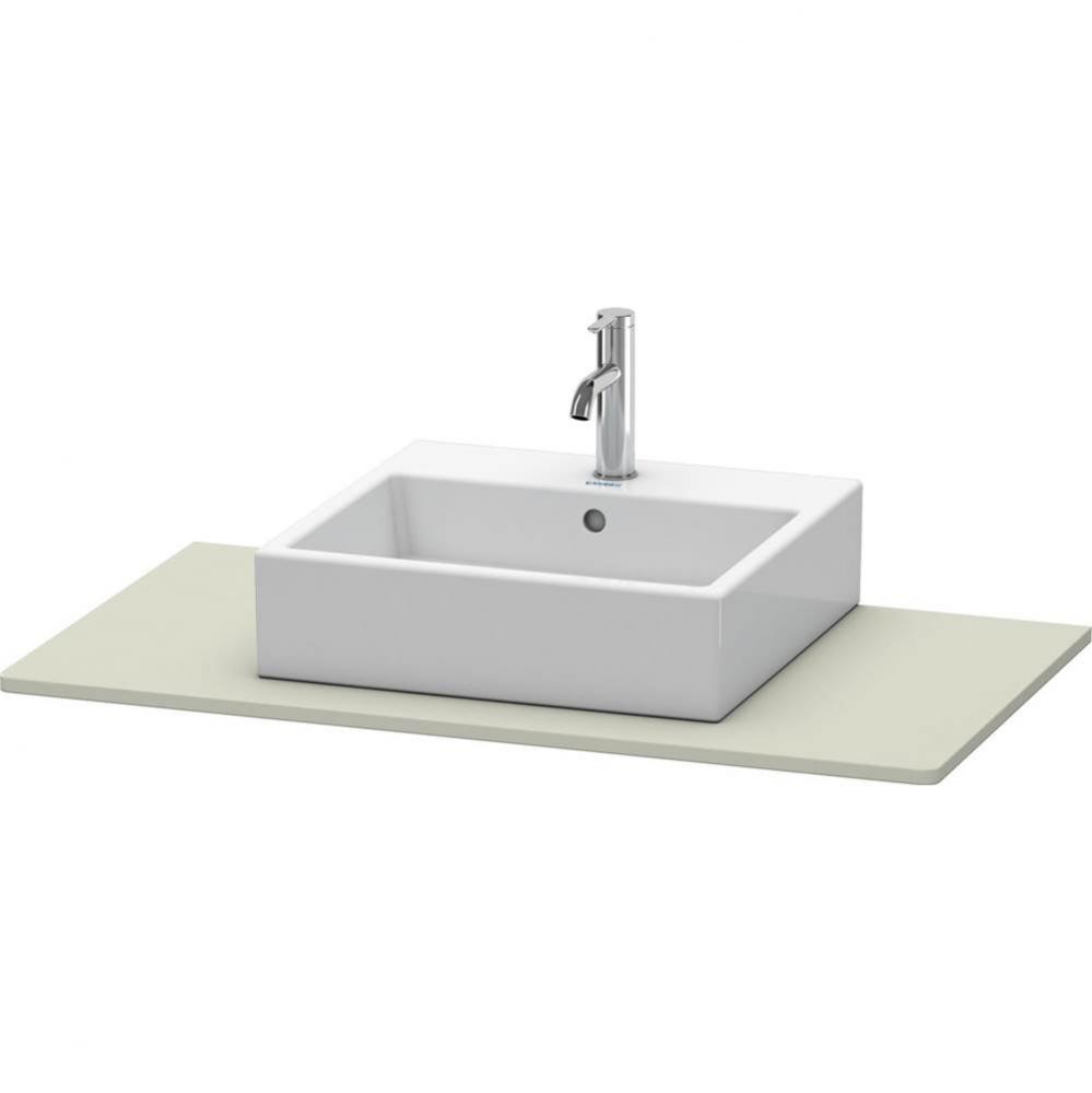 Duravit XSquare Console with One Sink Cut-Out Taupe