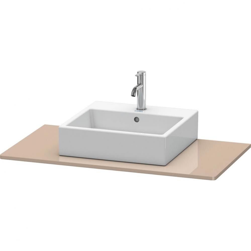 Duravit XSquare Console with One Sink Cut-Out Cappuccino