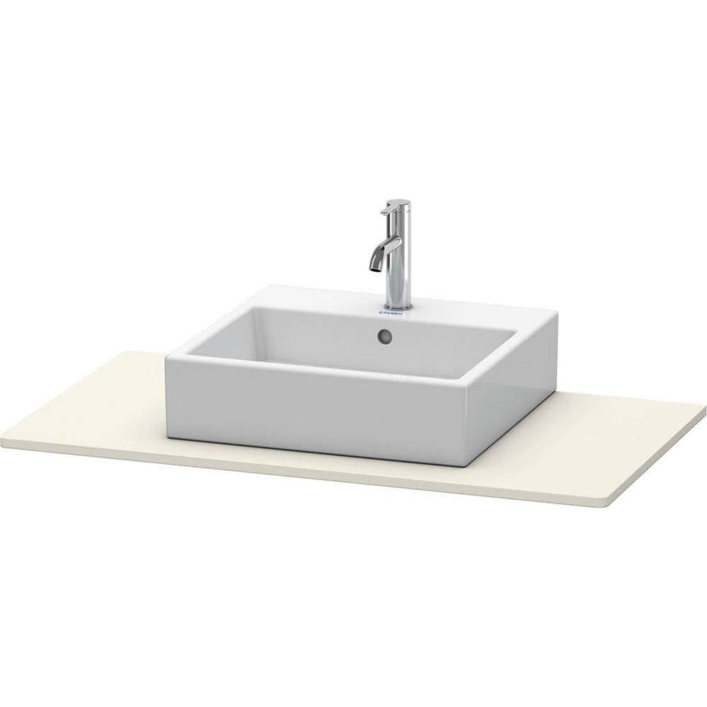 Duravit XSquare Console with One Sink Cut-Out Taupe