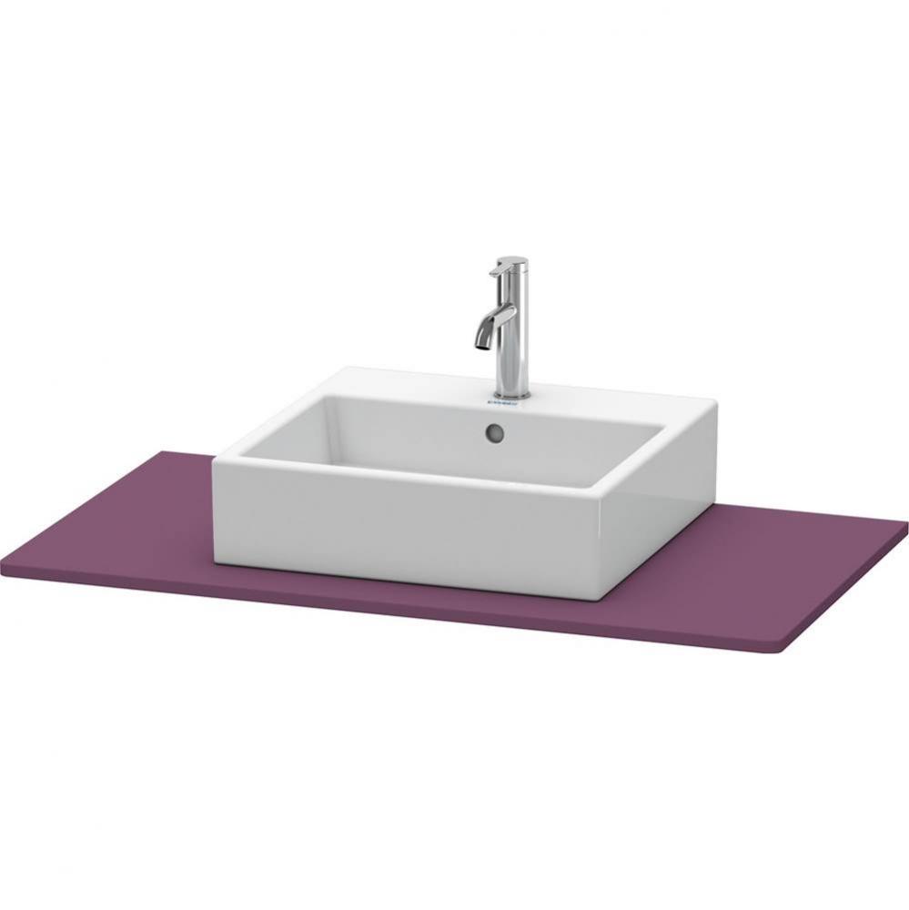 Duravit XSquare Console with One Sink Cut-Out Aubergine