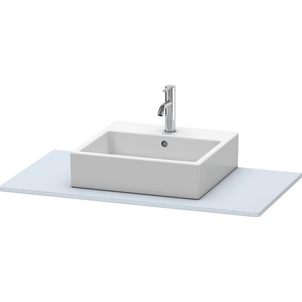 Duravit XSquare Console with One Sink Cut-Out Light Blue