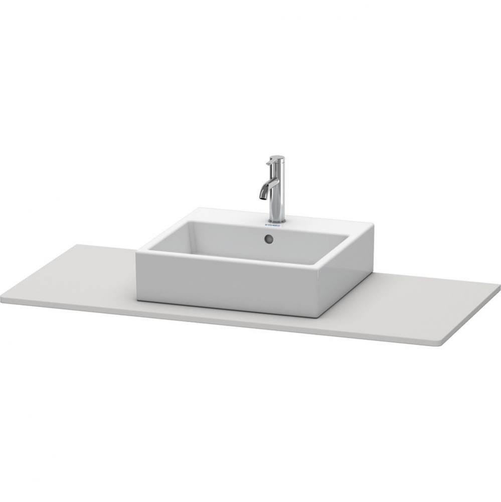 Duravit XSquare Console with One Sink Cut-Out Nordic White