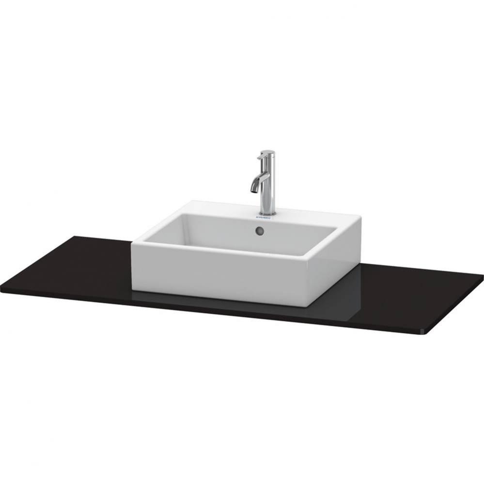 Duravit XSquare Console with One Sink Cut-Out Black