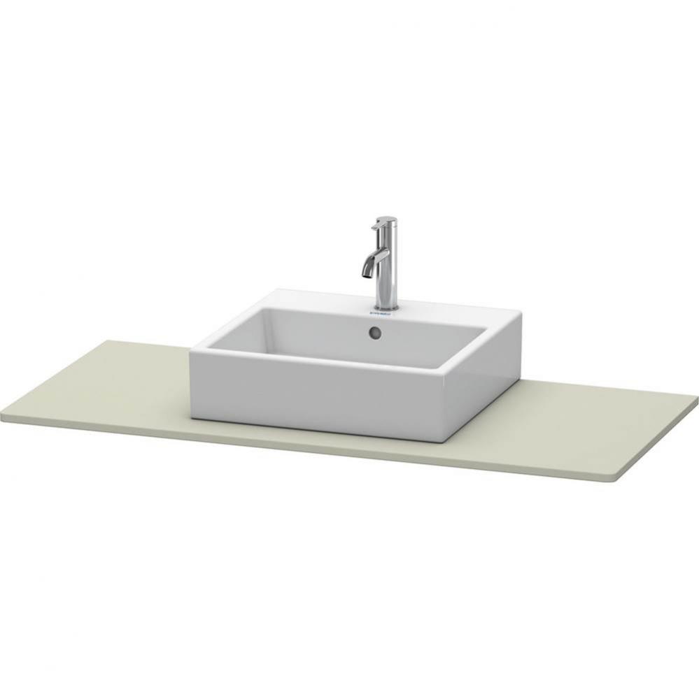 Duravit XSquare Console with One Sink Cut-Out Taupe