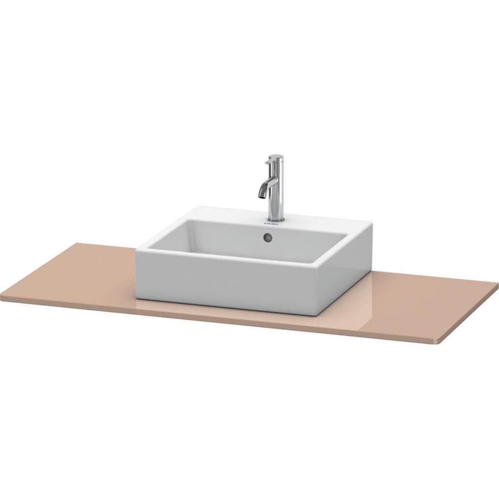 Duravit XSquare Console with One Sink Cut-Out Cappuccino