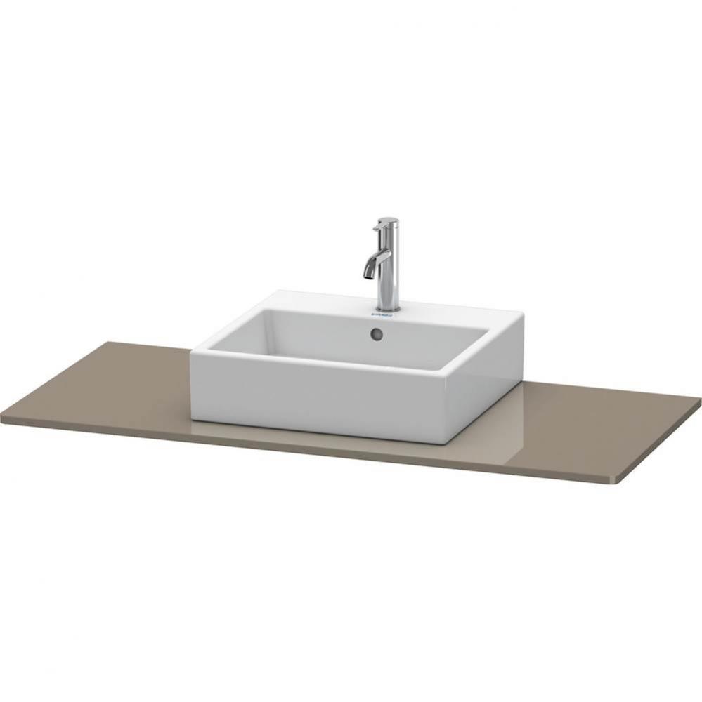 Duravit XSquare Console with One Sink Cut-Out Flannel Gray