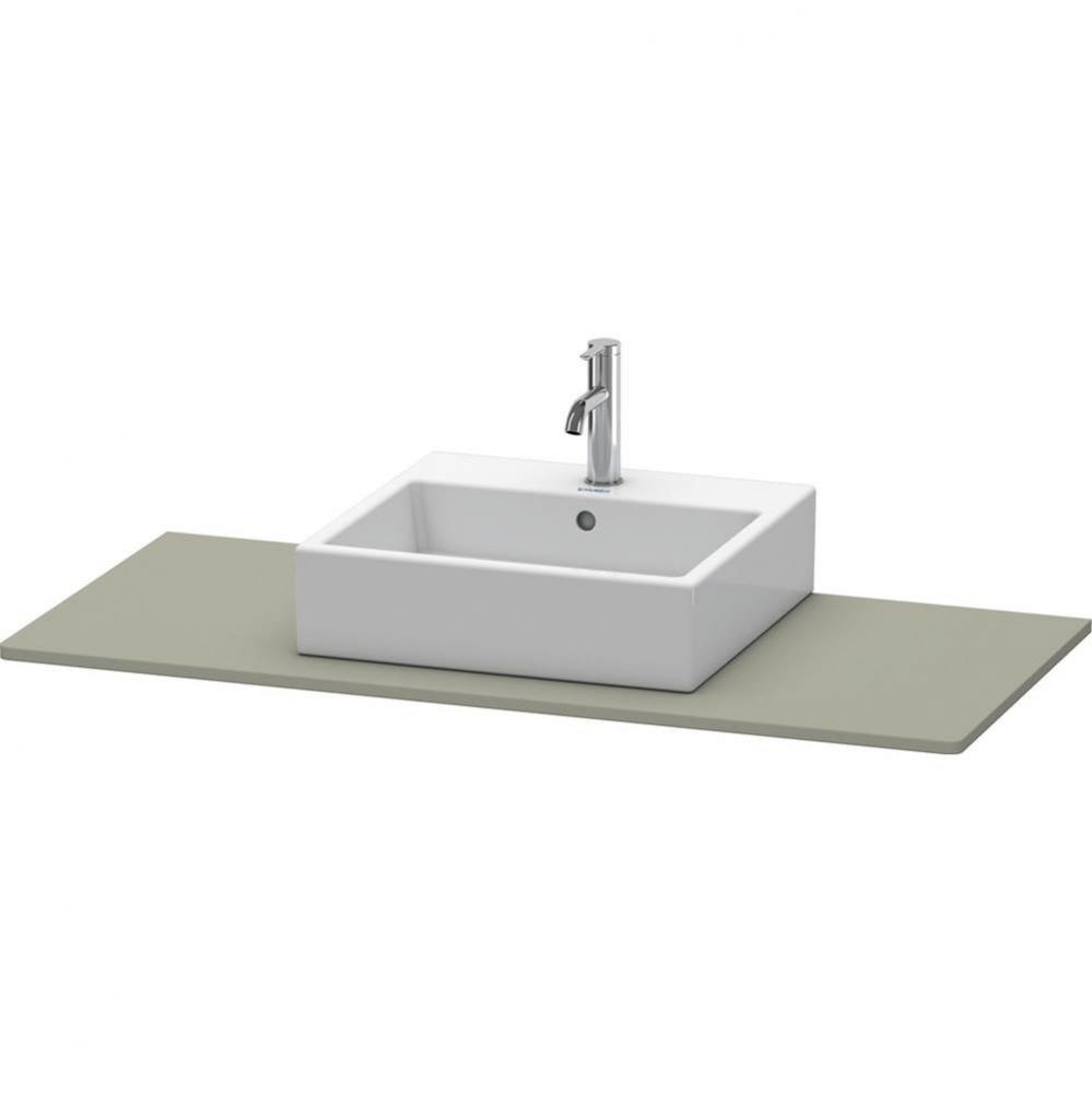 Duravit XSquare Console with One Sink Cut-Out Stone Gray