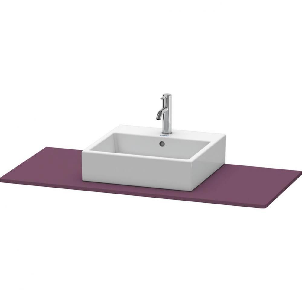 Duravit XSquare Console with One Sink Cut-Out Aubergine