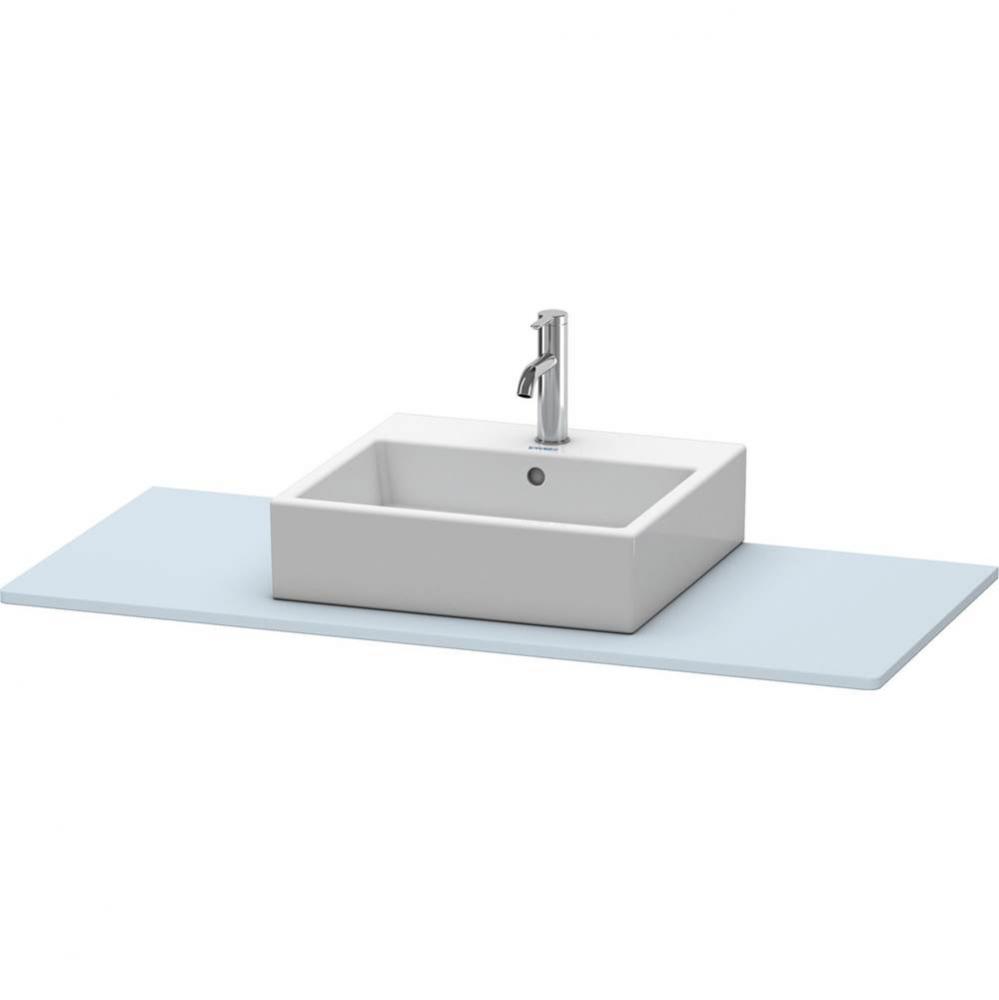 Duravit XSquare Console with One Sink Cut-Out Light Blue