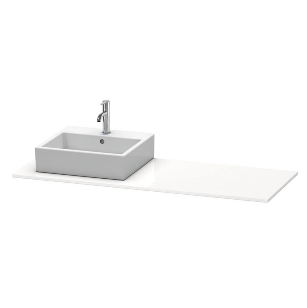 Duravit XSquare Console with One Sink Cut-Out White