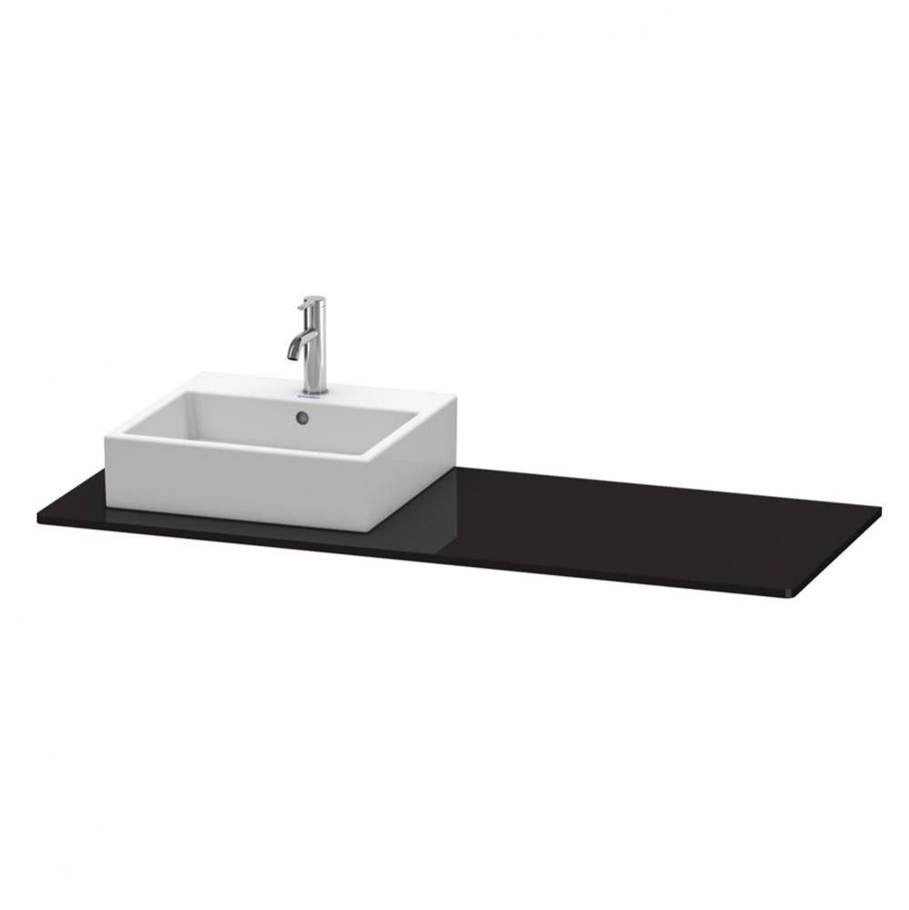 Duravit XSquare Console with One Sink Cut-Out Black