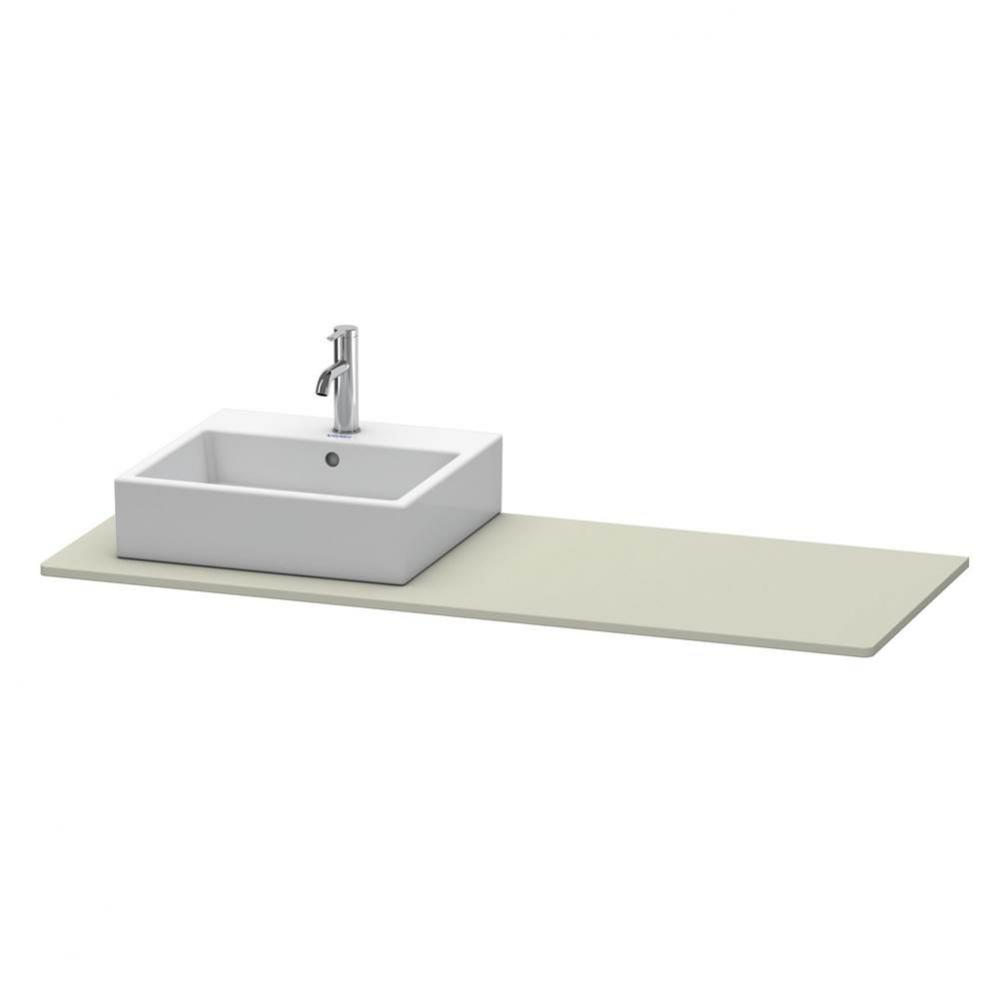 Duravit XSquare Console with One Sink Cut-Out Taupe