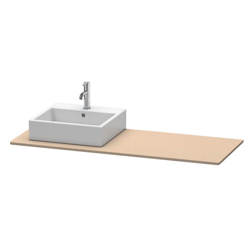 Duravit XSquare Console with One Sink Cut-Out Linen